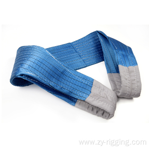 reinforced eye type flat double webbing sling belt